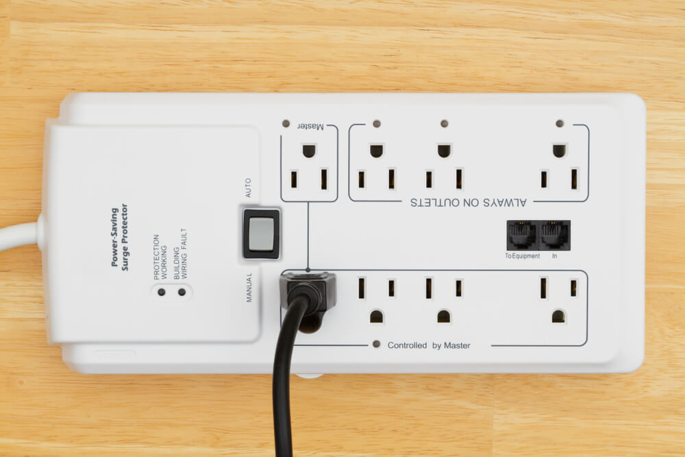 electrical power strip point of use surge protector