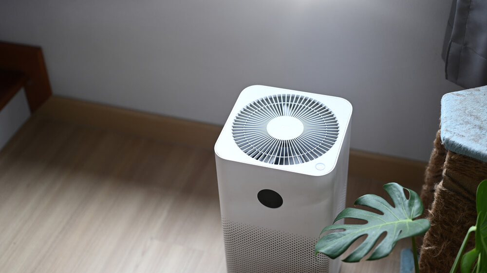 portable single room air purifier away from wall