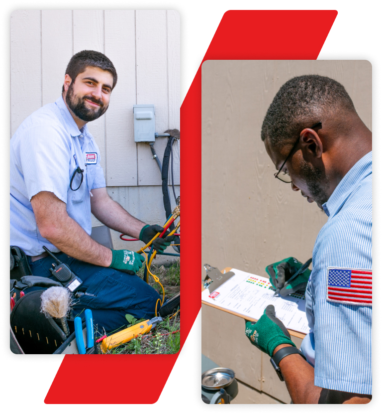 anthony hvac techs working at jobsites