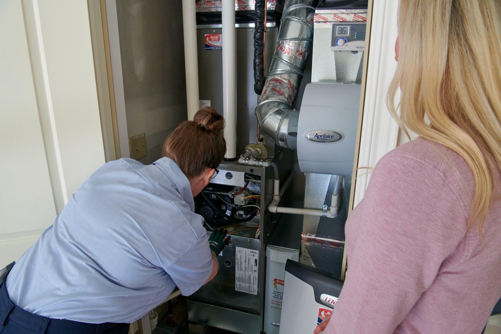 technician working on equipment