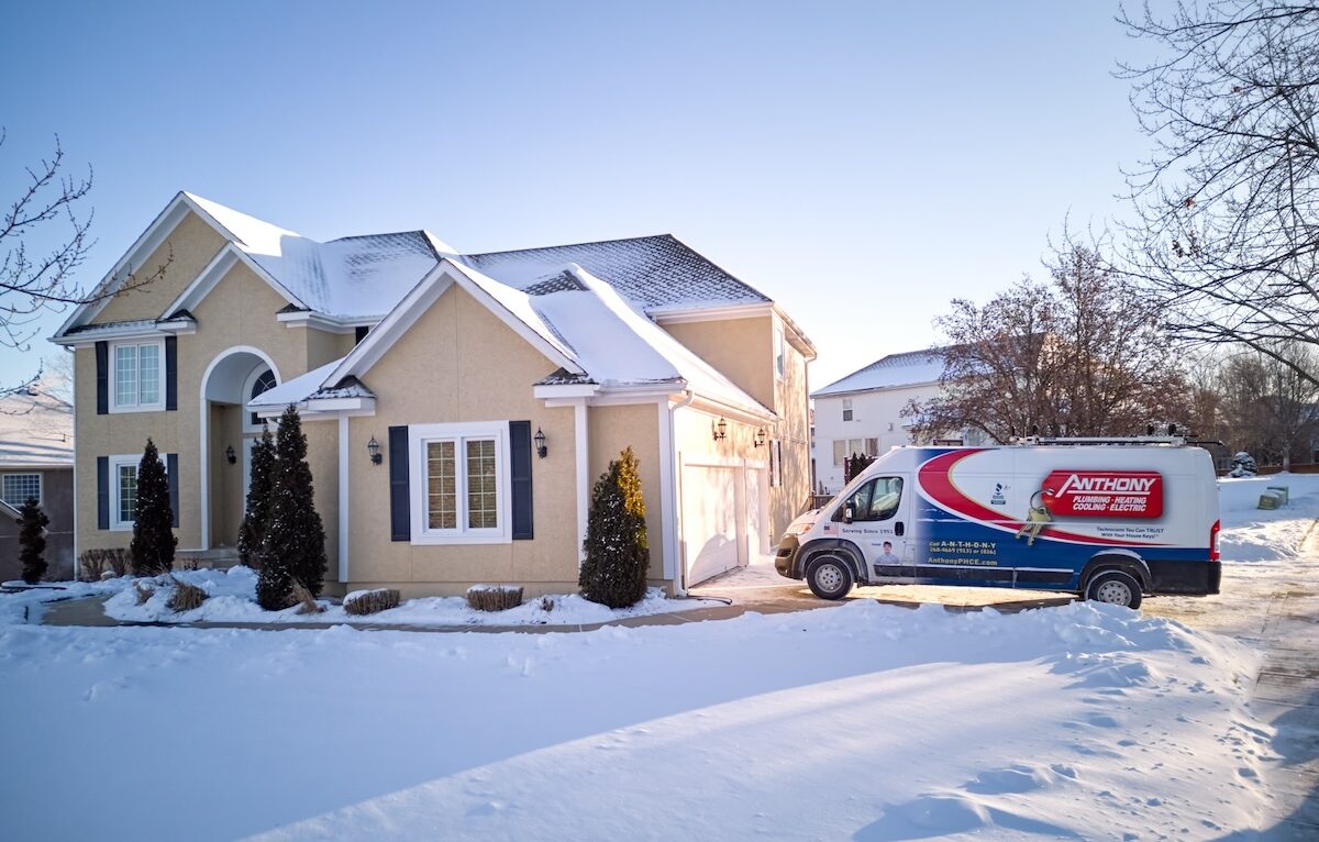 anthony truck in front of house