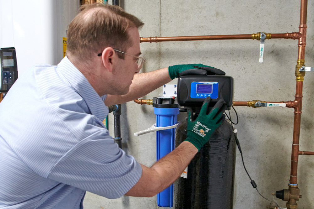 technician working on equipment