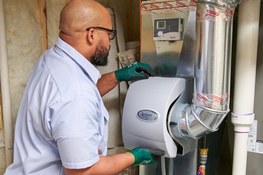 technician working on equipment