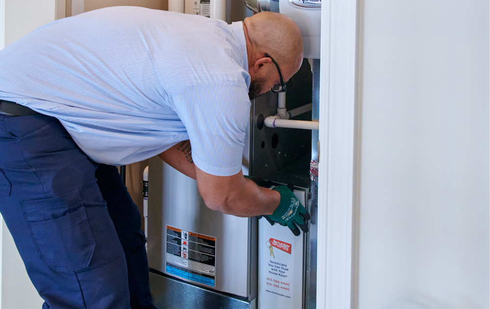 technician working on equipment