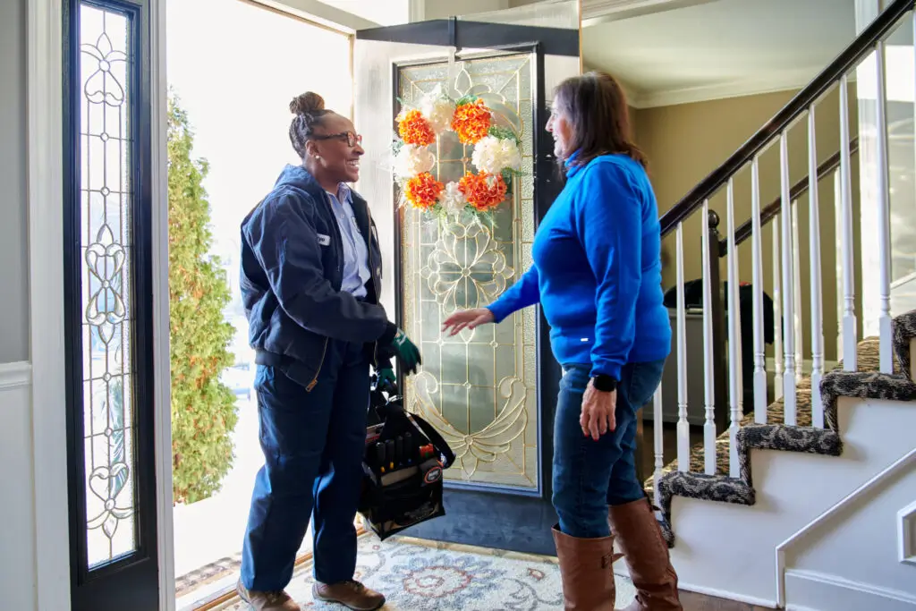 Air Conditioner Replacement Services 2 Anthony HVAC tech showing up to customer house