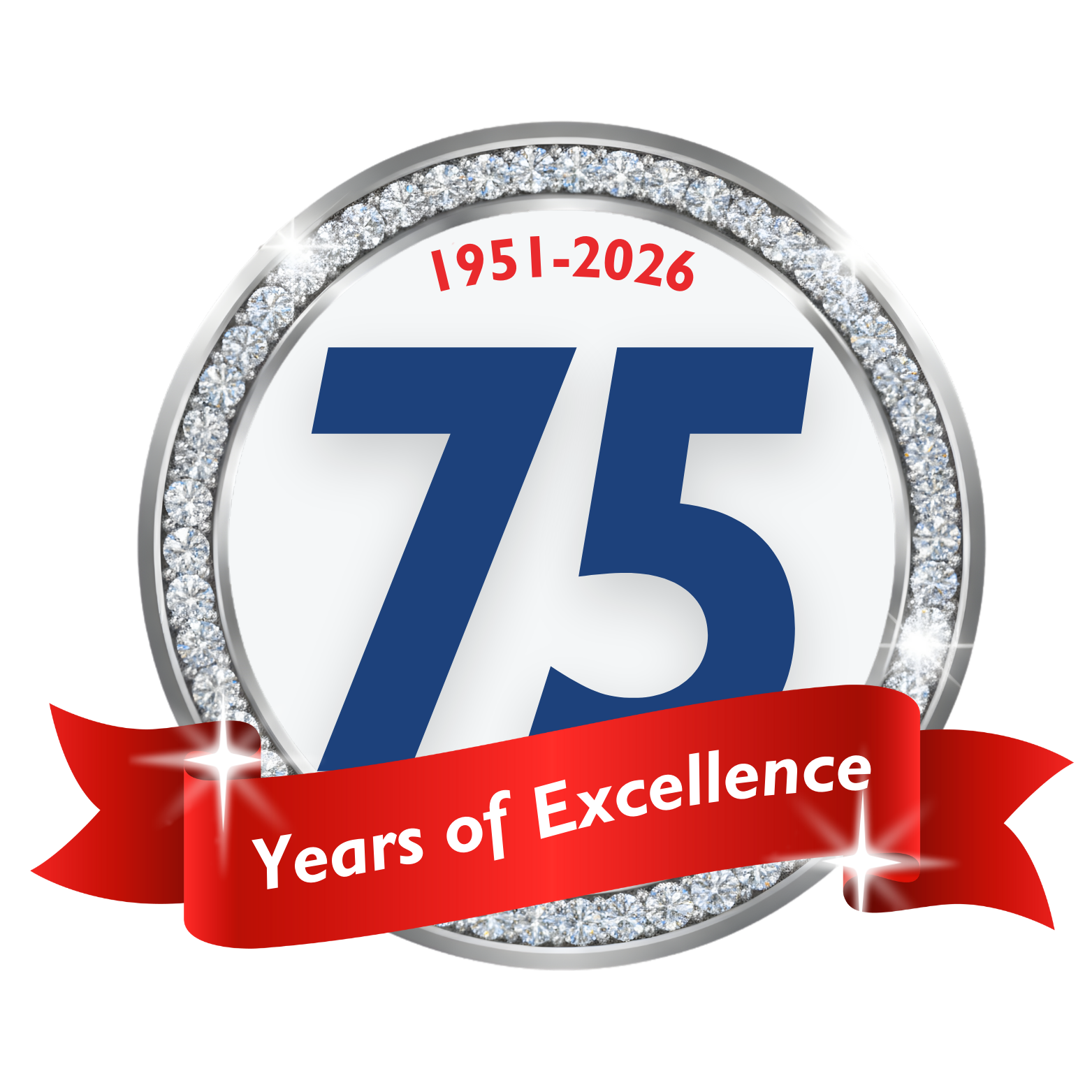 Badge for 75 years of excellence/service